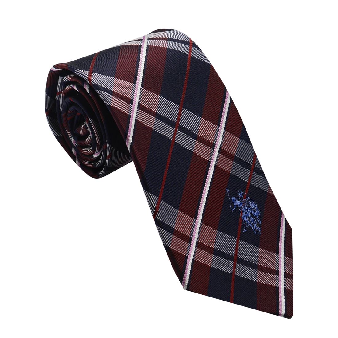 U.S. POLO ネクタイ(先幅:約8cm) USPA-80 RED/BLUE2023AW 送料無料 プレゼント ギフト メンズ