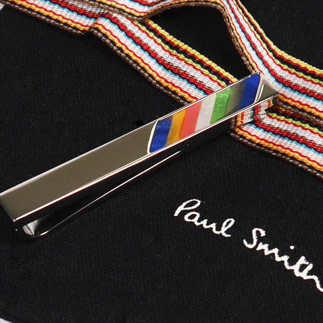 ポール・スミス(ネクタイピン） ◎PAUL SMITH ポールスミス タイバー M1A-TPIN-ADSTRP MEN TIE PIN STRIPE 97 送料無料 プレゼント ギフト メンズ タイピン