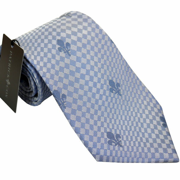 PATRICK COX パトリックコックス ネクタイ BOX箱 PC-007-BLUE ブルー 先幅9.5cm 送料無料 プレゼント ..