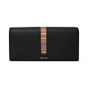 Paul Smith ポールスミス 長財布 M1A-5078X-AMUWEX 79 BK ブラック マルチカラー ストライプ ポール・スミス 革小物