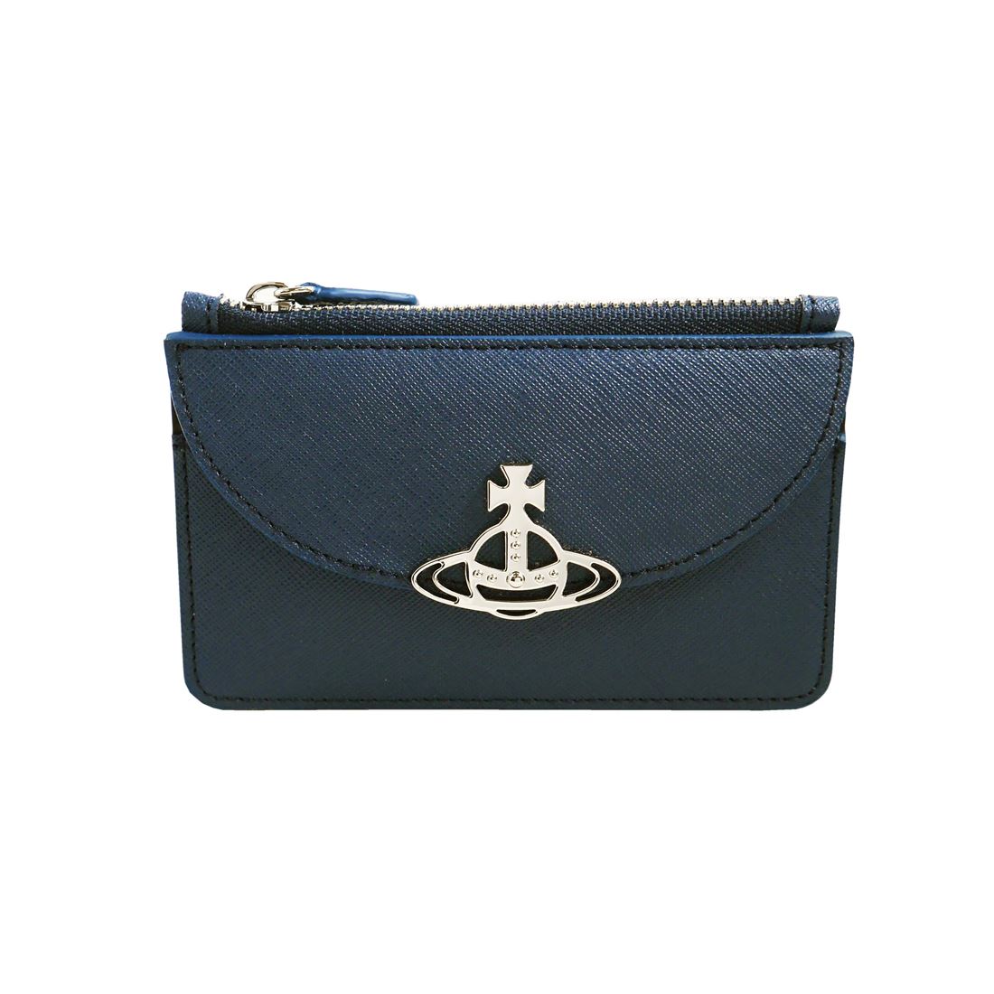 Vivienne Westwood ヴィヴィアンウエストウッド SAFFIANO　51110053-322372-2837　L001N　カードコインケース　K401 BLUE 送料無料 プレゼント ギフト ロゴ オーブ ヴィヴィアン 財布 革小物