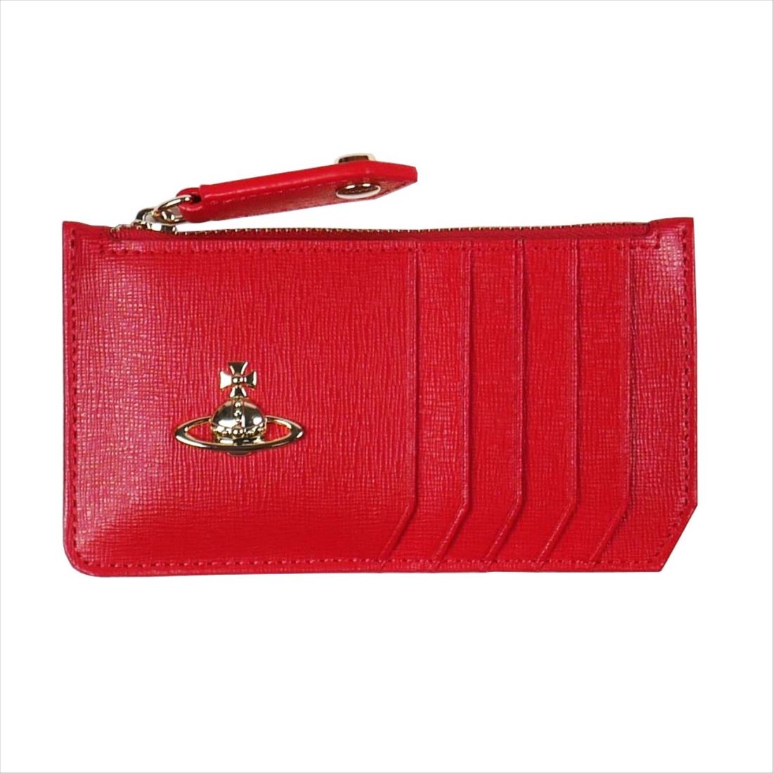 Vivienne Westwood　ヴィヴィアンウエストウッド　パスケース　カードケース　小銭入れ　ミニ財布　マルチケース　SAFFIANO　51060015　RED　レッド　赤　赤色　プレゼント　ギフト　送料無料　ロゴ　オーブ　ブランド