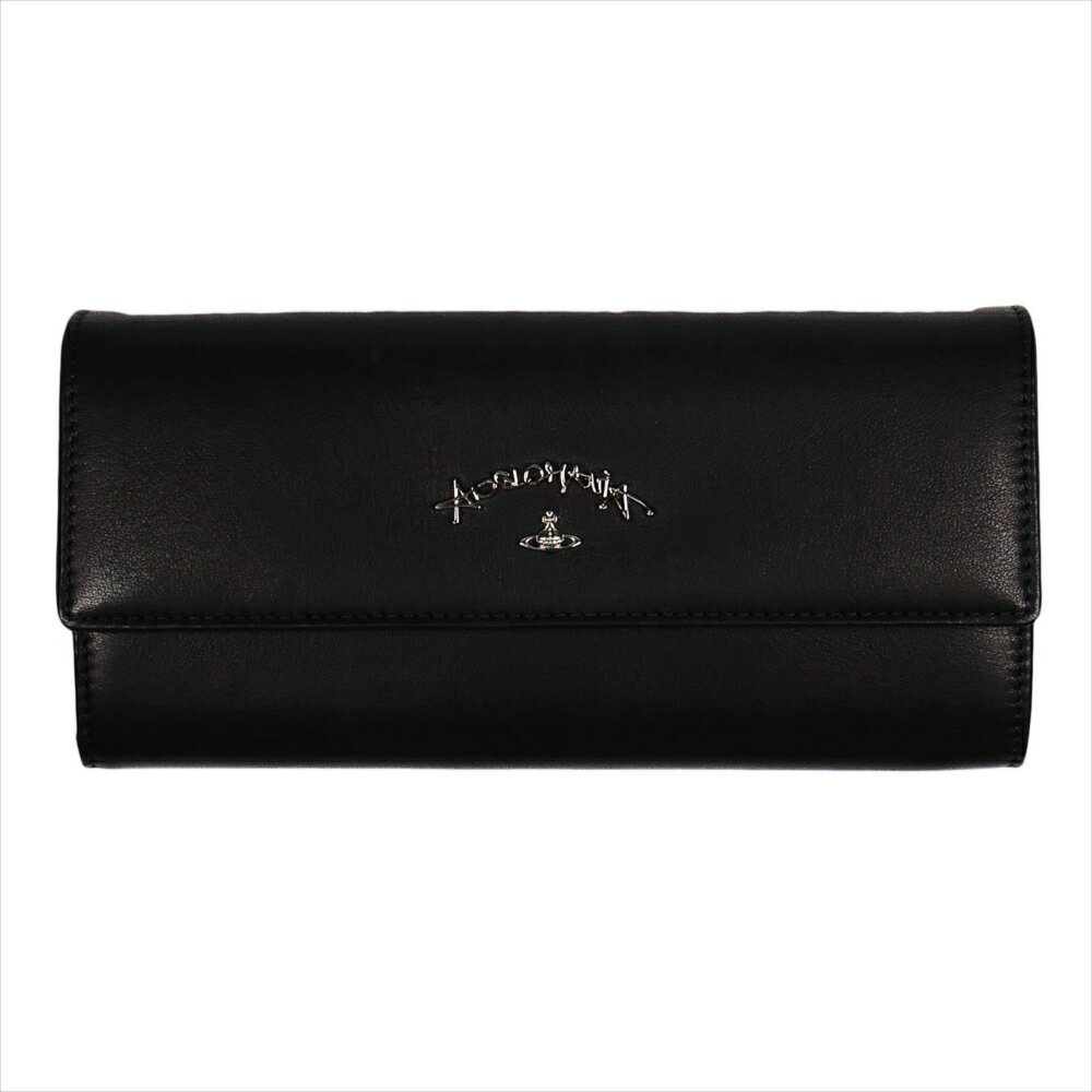 Vivienne Westwood　ヴィヴィアンウエストウッド　財布　長財布　かぶせ　SONIA　51060017　BLACK　ブラック　黒　黒色　プレゼント　ギフト　送料無料　ロゴ　オーブ　ヴィヴィアン