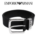 エンポリオアルマーニ EMPORIO ARMANI メンズベルト ブラック Mサイズ 90cm イタリー製 幅4cm Y4S201-YDD6G 送料無料 プレゼント ギフト メンズ 人気 高級 ブランド 成人式 就職祝い 父の日 バレンタイン クリスマス