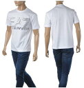 EMPORIO ARMANI　エンポリオアルマーニ　EA7 3LPT20 PJFFZ　クルーネックTシャツ 半袖　1100 WHITE メンズ ブランド ブラック　ホワイト　白　白色　Tシャツ　紳士　アルマーニ　Mサイズ