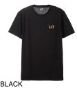 EMPORIO ARMANI　エンポリオアルマーニ　8NPT51/PJM9Z　クルーネックTシャツ　0208 BLACK/GOLD LOGO　半袖　メンズ　ブランド　ブラック　ゴールド　ロゴT　黒　黒T　ロゴ　Tシャツ　紳士　アルマーニ　綿素材　綿　綿100％　シンプル　カジュアル　モノトーン　Lサイズ