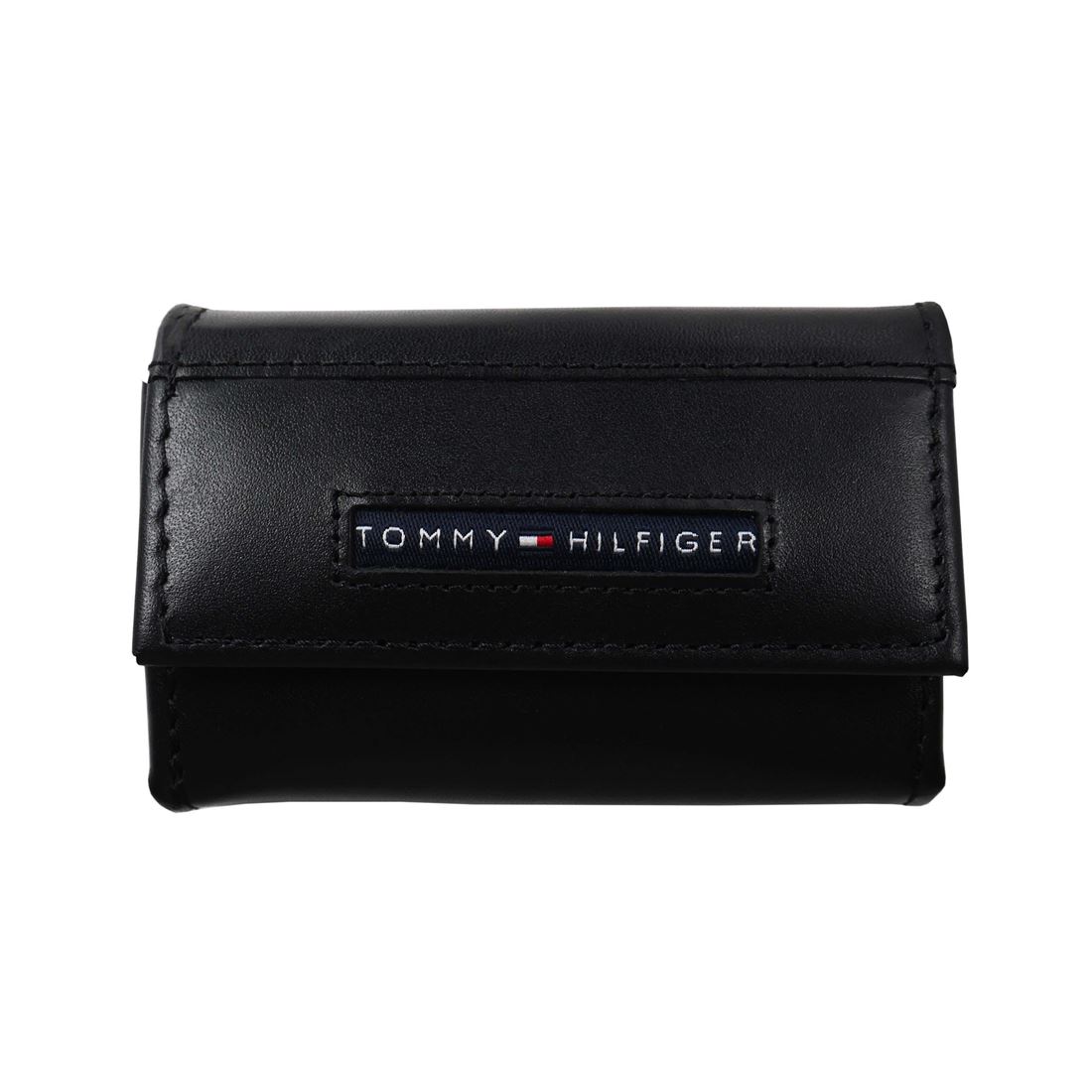 トミーヒルフィガー キーケース（レディース） トミー・ヒルフィガー キーケース ブラック CAMBRIDGE TOMMY HILFIGER 17x017 送料無料 専用BOX 箱付き シルク100％ ギフト 人気 高級 ブランド 成人式 就職祝い 父の日 バレンタイン クリスマス