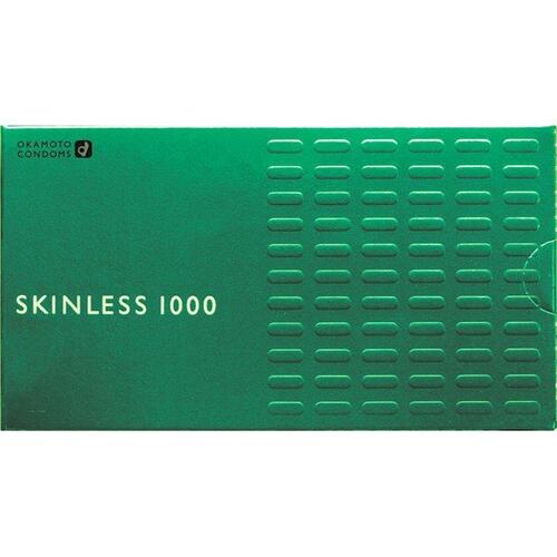 13時までのご注文で当日出荷（休業日除く）【メール便送料無料！】コンドーム　オカモト スキンレス 1000(12コ入)　こんどーむ　避妊具　避妊用品　ゴム　男性向け　性病防止　性病予防　アダルトグッズ　サック　アダルトサックのサムネイル