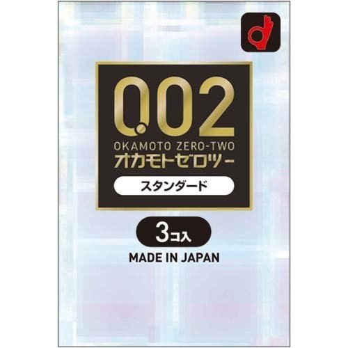 13時までのご注文で当日出荷（休業日除く）【定形外規格内】オカモト コンドーム うすさ均一 0.02　スタンダード　(3コ入)　ゼロツー　002　こんどーむ　避妊具 避妊用品 エチケット　男性向け 衛生医療　避妊　性病予防　性病防止　アダルト　サック