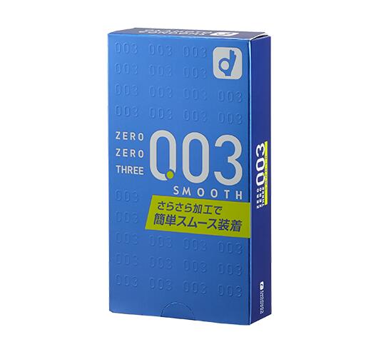 〇オカモト コンドーム ゼロゼロスリー　003 スムース2000(10コ入)　00.3　こんどーむ　避妊具　避妊用品　性病予防　性病防止　ゴム　男性向け　アダルトグッズ　サック　アダルトサック