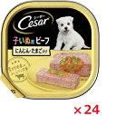 【24個セット】CE50N シーザー 2ヵ月からの子犬用ビーフ キャロット・たまご入り 100g マース ペット フード ドッグフード まとめ買い