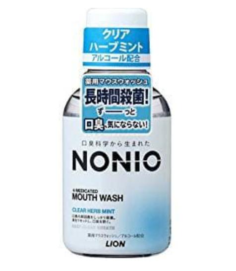 【送料無料！】NONIOマウスウォッシュ　クリアハーブミント　80ML マウスウォッシュ 口臭対策 洗口液 口臭予防 デンタルケア 歯周病ケア　※こちらの商品の販売数は1個です。