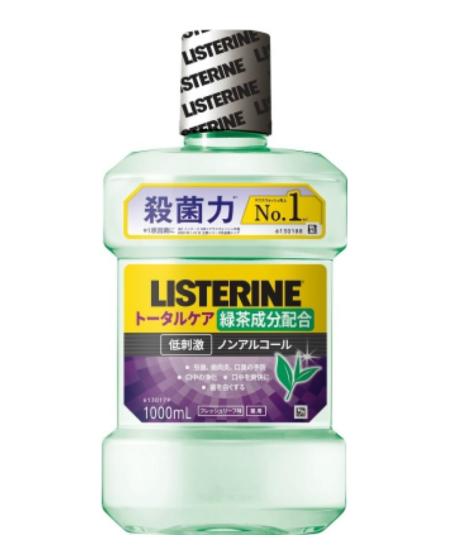 【送料無料！】薬用リステリントータルケアグリーンティー　1000ml マウスウォッシュ 口臭対策 洗口液 口臭予防 デンタルケア 歯周病ケア　※こちらの商品の販売数は1個です。
