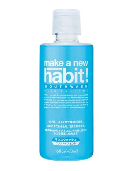【送料無料！】メイク　ア　ニューハビット！　クリアアイスミント　473ml マウスウォッシュ 口臭対策 洗口液 口臭予防 デンタルケア 歯周病ケア　※こちらの商品の販売数は1個です。
