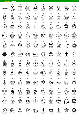ゴルフボール スタンプ ゴルハン サンプルのイラスト+名入れ / ハンコでオウンネーム オーダー 作成 専用補充インク1本付属 コンペ 賞品 おすすめ