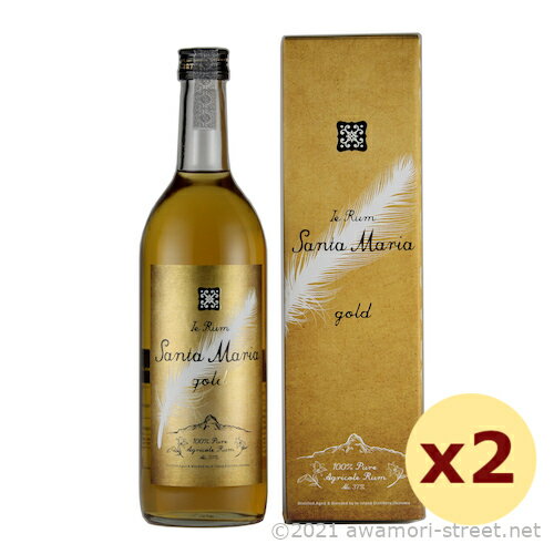 イエラム サンタマリア ゴールド 37度,720ml x 2本セット 伊江島産さとうきびのラム酒 / 伊江島蒸留所 / ラム酒 贈り物 ギフト お歳暮 お中元 ...