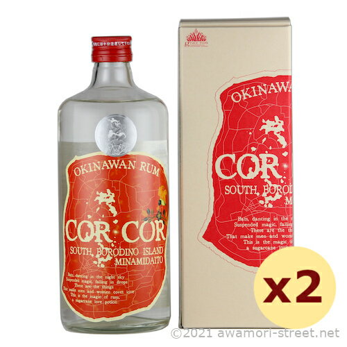 ラム酒 グレイス・ラム / COR COR 赤 40度,720ml x 2本セット / 南大東島のラム酒 贈り物 ギフト お歳暮 お中元 父の日 母の日 敬老の..