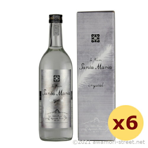 イエラム サンタマリア クリスタル 37度,720ml x 6本セット 伊江島産さとうきびのラム酒 / 伊江島蒸留所 / ラム酒 贈り物 ギフト お歳暮 お中元...