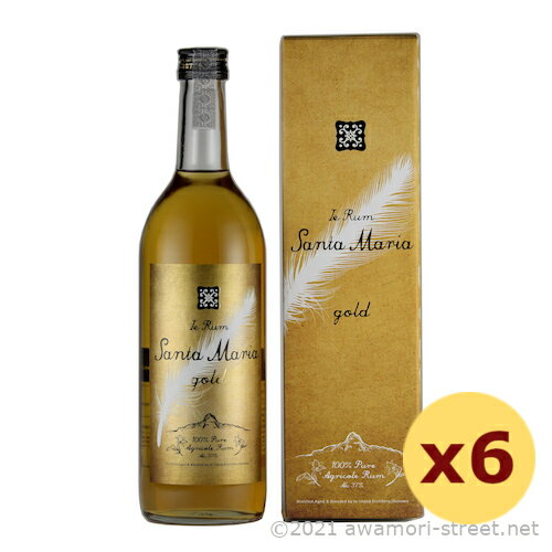 イエラム サンタマリア ゴールド 37度,720ml x 6本セット 伊江島産さとうきびのラム酒 / 伊江島蒸留所 / ラム酒 贈り物 ギフト お歳暮 お中元 ...