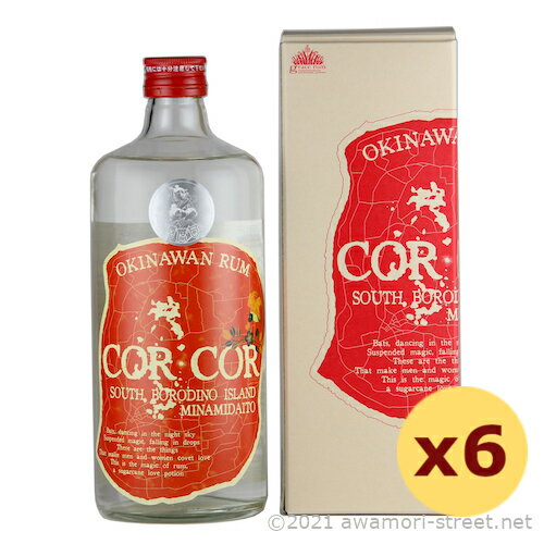 ラム酒 グレイス・ラム / COR COR 赤 40度,720ml x 6本セット / 南大東島のラム酒 贈り物 ギフト お歳暮 お中元 父の日 母の日 敬老の..