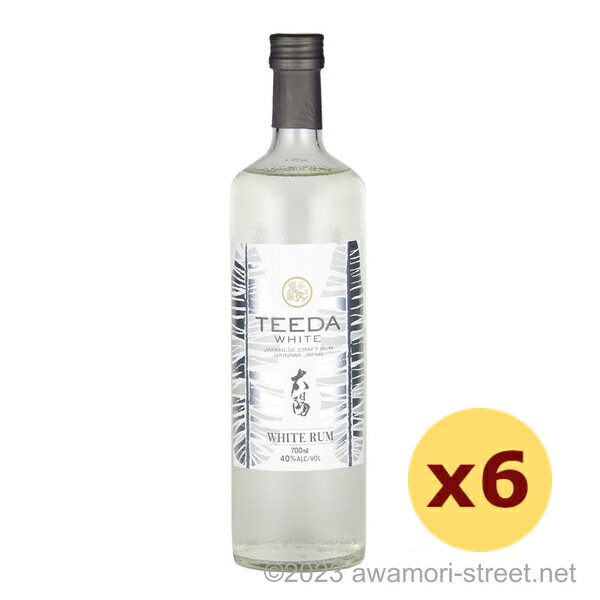 TEEDA WHITE 40度,700ml x 6本セット / ヘリオス酒造 / スピリッツ ラム酒 琉球泡盛 沖縄の蒸留酒 お中元 贈り物 贈答用 ギフト 家...
