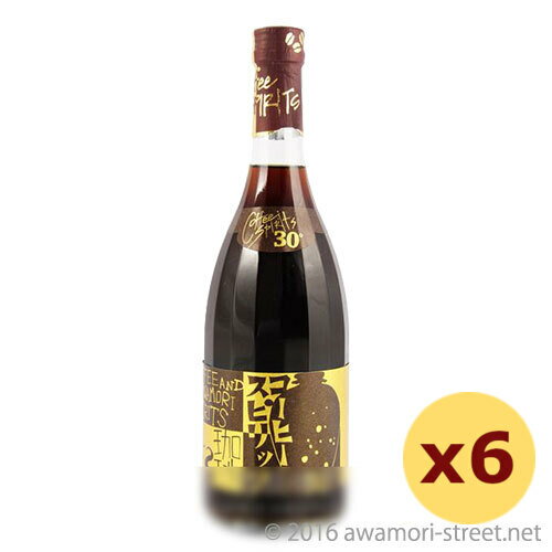 泡盛 リキュール 新里酒造 / コーヒースピリッツ 30度,720ml ×6本セット / お中元 ギフト 敬老の日 家飲み 宅飲み