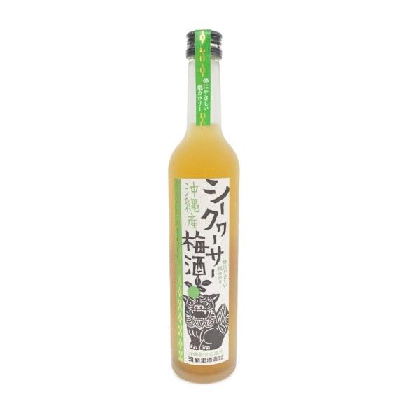 新里 沖縄産シークァーサー梅酒 500ml 12度クリアケース入り