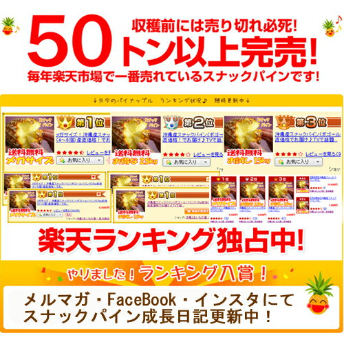 【送料無料】沖縄産スナックパイン約1.5kg自社管理農園から直送だから安心保証付き沖縄産フルーツ パイナップルの通販はお任せ下さい ギフト