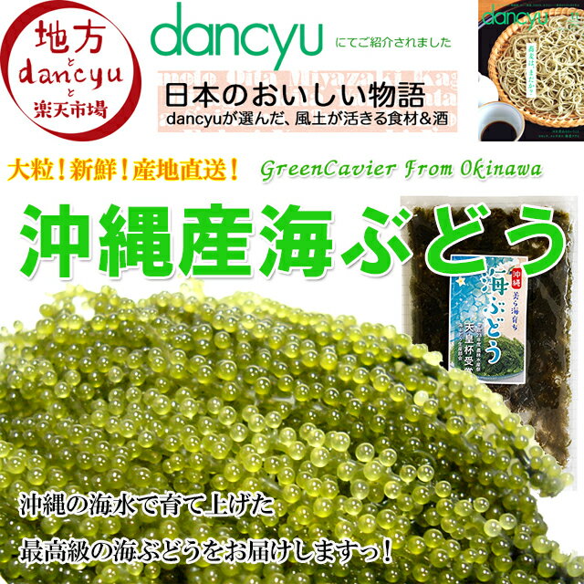 【青空レストランで紹介】沖縄産 海ぶどう 天皇杯受賞【専用タレ付】100g 海藻3袋以上の購入で1袋サービスメール便 送料無料クビレヅタ：海水入り 海ブドウ タレ付グリーンキャビア 沖縄土産 送料無料市場 おつまみ プチ ギフト うみぶどう 3