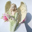 ≪天使 置物＊天使雑貨＊エンジェル雑貨≫ 慈愛の天使【Kneeling Angel With Flower】大人な天使 ホワイトデー アニバーサリー 誕生日 プレゼント ギフト 贈り物 インテリア 置物