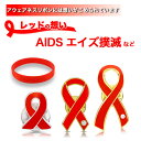 レッドリボン エイズ AIDS エイズデー アウェアネス バッチ バッヂ シリコンブレスレット LGBTQ ピンバッジ キーホルダー アウェアネスリボン