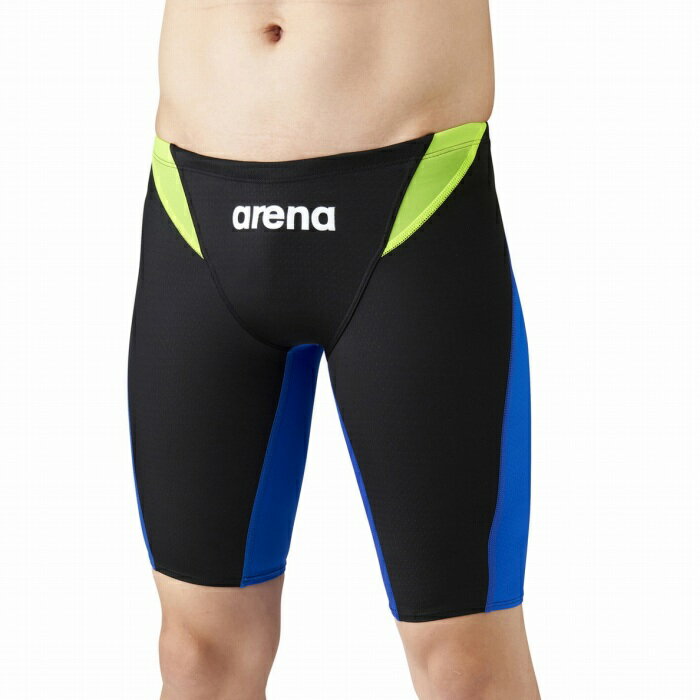 【送料無料】【アリーナ　arena】 ARN-1026M スイム 競泳水着 ハーフスパッツ(メンズ) ハーフスパッツ ブラック×ブルー×イエロー ARN1026M 水泳 競技 BKBU [210916]