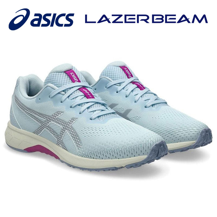 ★ひも靴タイプ★【 アシックス asics 】【シューズ 靴】 アシックス商事 ジュニア シューズ レーザービーム 子供 女の子 スニーカー ランニングシューズ 運動靴 ひも 紐 1154A214 (020) ライトグレー/グレーブルー [250406][amz]
