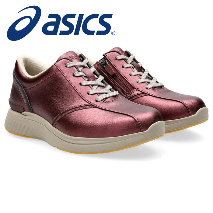楽天Awa-spo 楽天市場店★O脚などヒザ関節の内反に伴う、ヒザへの負担を軽減するウォーキングシューズ★【 アシックス asics 】【 シューズ 靴 】アシックス商事 レディース用ウォーキングシューズ KNEESUP（ニーズアップ） W021 女性用 スニーカー 1242A021 （600） ワイン [241017][amz]