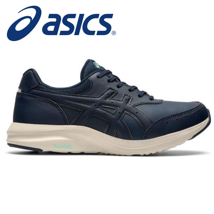 楽天Awa-spo 楽天市場店★足への負担が少ない！やわらかな履き心地★【 アシックス asics 】【シューズ　靴】 アシックス商事 レディース用ウォーキングシューズ ウェルネスウォーカー ゲルファンウォーカー W053 女性用 1292A053 （400） ネイビーブルー [230909][amz] クリスマス プレゼント