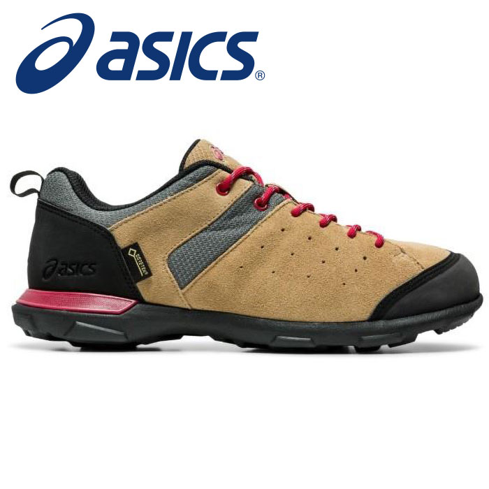 楽天Awa-spo 楽天市場店★防水透湿性に優れたゴアテックスを採用★【 アシックス asics 】【シューズ　靴】 アシックス商事 ハイキングシューズ ウェルネスウォーカー フィールドウォーカー LE G-TX メンズ レディース 1293A023 （200） デザートキャンプ×クランベリー [230909][amz]