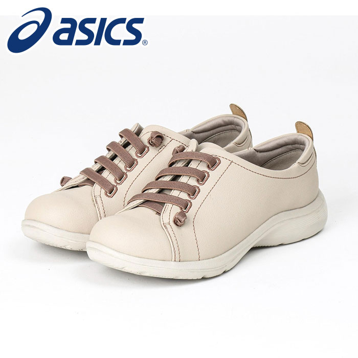 ★やわらかゴムレースの「軽×ラクスニーカー」★【 2025年 秋冬モデル】【 アシックス asics 】【 シューズ 靴 】 アシックス商事 レディース スニーカー 軽量 クッション アキュアーズ スリッポン 3E AO-10166 (003) アイボリー [251103][amz]