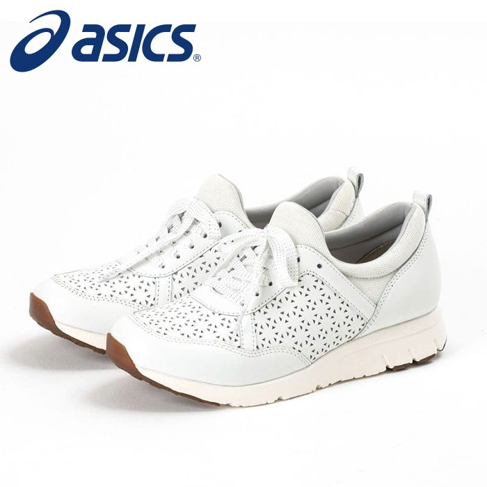 ★大人のおでかけに！やわらかい風合いの牛革使用★【 2025年 秋冬モデル】【 アシックス asics 】【 シューズ 靴 】 アシックス商事 レディース スニーカー 3E レザー アキュアーズ AO-24060 (001) ホワイト [251103][amz]