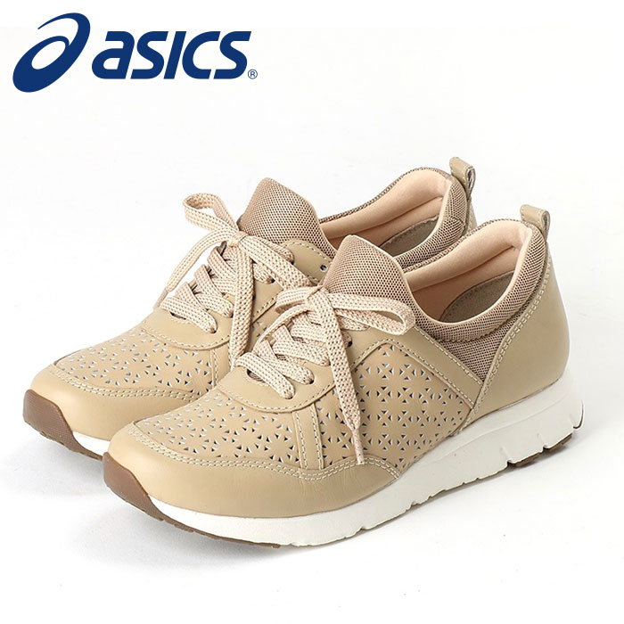 ★大人のおでかけに！やわらかい風合いの牛革使用★【 2025年 秋冬モデル】【 アシックス asics 】【 シューズ 靴 】 アシックス商事 レディース スニーカー 3E レザー アキュアーズ AO-24060 (600) ヌメ [251103][amz]