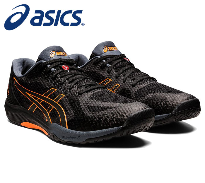 【送料無料】★部活プレーヤーのために設計されたシューズ★【2022年春夏モデル】【asics　アシックス】【シューズ　靴】 1053A028 FWバレーボール シューズ(メンズ) ROTE JAPAN LYTE(ローテ ジャパン ライト) FF 2 中学 高校 ブラック/ショッキングオレンジ 009 [220407]