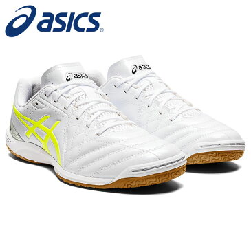 【送料無料】★快適性と耐久性に優れたワイド幅仕様★【2022年春夏モデル】【asics　アシックス】【シューズ　靴】 1113A011 フットサルシューズ CALCETTO(カルチェット) メンズ レディース 男女兼用 WD 8 ホワイト/セーフティーイエロー 114 [220629]