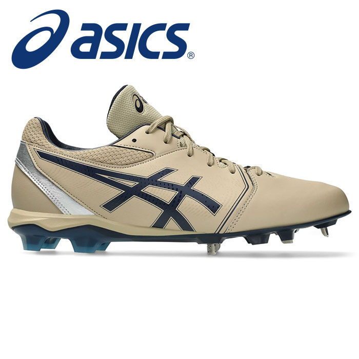 ★金具×ポイントのハイブリッド構造★【2025年春夏モデル】【アシックス　asics】【シューズ　靴】 野球 スパイク 金具 スパイク NEOCONNECT ネオコネクト メンズ 男女兼用 シューズ アシックス 紐 1123A054 (200) ウッドクレープ/ミッドナイト [250314]