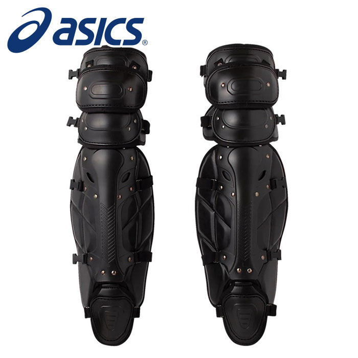 【アシックス　asics】【防具】野球 硬式用キャッチャーレガース GOLDSTAGE(ゴールドステージ) 3123A468 (001) ブラック [240909]