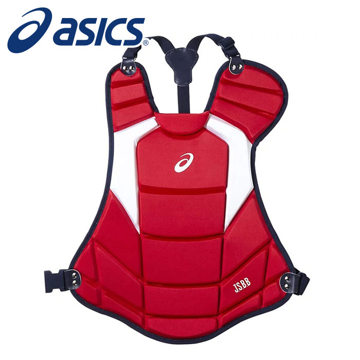 【アシックス　asics】【防具】野球 軟式用プロテクター キャッチャー BPP471 (2350) レッドxネイビー [240909]