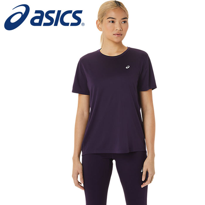 【メール便可230円】★夜間の視認性を考慮したリフレクター仕様★【アシックス　asics】【ウェア】 2012A827 ランニングウェア(レディース) 女性用 ASICSショートスリーブトップ 半袖Tシャツ ナイトシェイド 502 [221109]