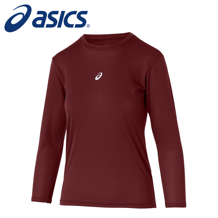 【メール便可230円】【 アシックス asics 】【ウェア】 ジュニア 長袖 アンダーシャツ ミドルフィット インナーシャツ 子供 スポーツ アシックス 2034A987 (601) エンジ [250320][amz]