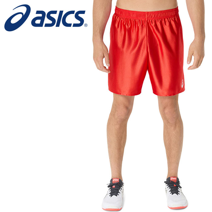 【メール便可230円】【2025年春夏モデル】【アシックス　asics】【ウェア】 バレーボール ゲームプラパン 15 ゲームパンツ 光沢 メンズ レディース 男女兼用 アシックス 2053A204 (600) ファイアリーレッド [250320](4)