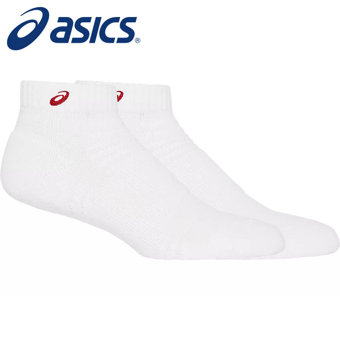 【メール便可230円】[2足まで同梱可]【 アシックス asics 】【ソックス 靴下】トレーニング ジュニア用 ソックス 10 3034A091 (103) ブリリアントホワイトXクラシックレッド [230831][amz]