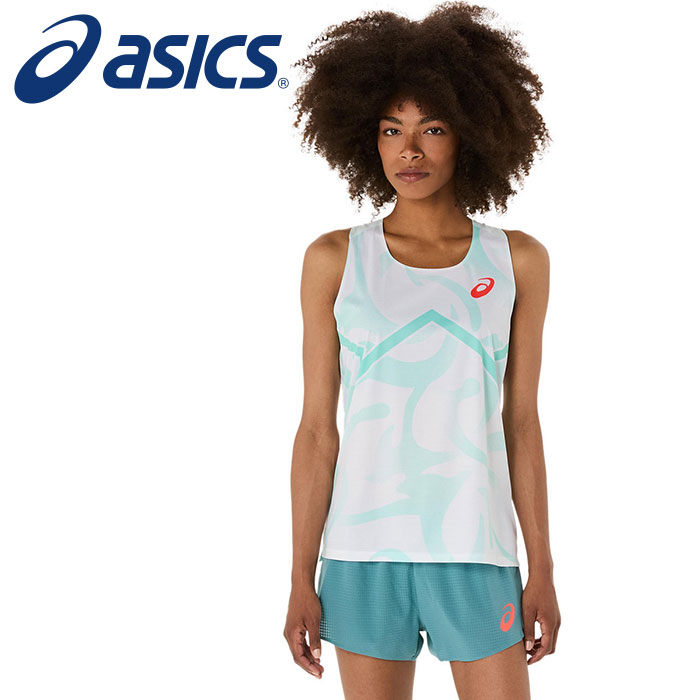 【メール便送料無料(追跡可能)】【2025年春夏モデル】【 アシックス asics 】【ウェア】 陸上 レディース シングレット クール グラフィック アシックス 2092A475 (411) スムージングシー [250320]