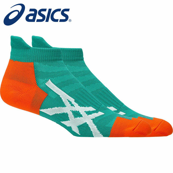 【メール便可230円】【2025年春夏モデル】【アシックス　asics】【ソックス　靴下】 ランニング プロテクション アンクルソックス ソックス メンズ レディース 男女兼用 アシックス 3013B084 (300) レイニーレイクxノヴァオレンジ [250320]